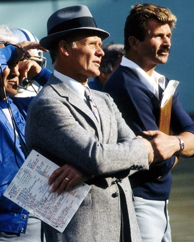 TOM LANDRY and MIKE DITKA Glossy 8x10 Photo Dallas Cowboys Legends Print Poster Cover