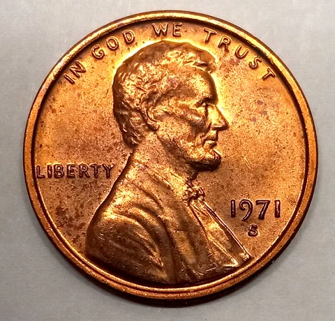 1971-S DDO Memorial Cent Error Coin 1c Double Die Cover