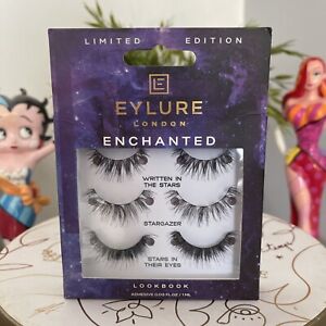 Eylure LIMITED EDITION ENCHANTED LOOKBOOK LASHES + ADHESIVE 3 pairs in a pack 