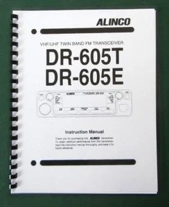 Alinco DR-605T/E Instruction Manual: Comb bound & Protective Plastic covers - Picture 1 of 1