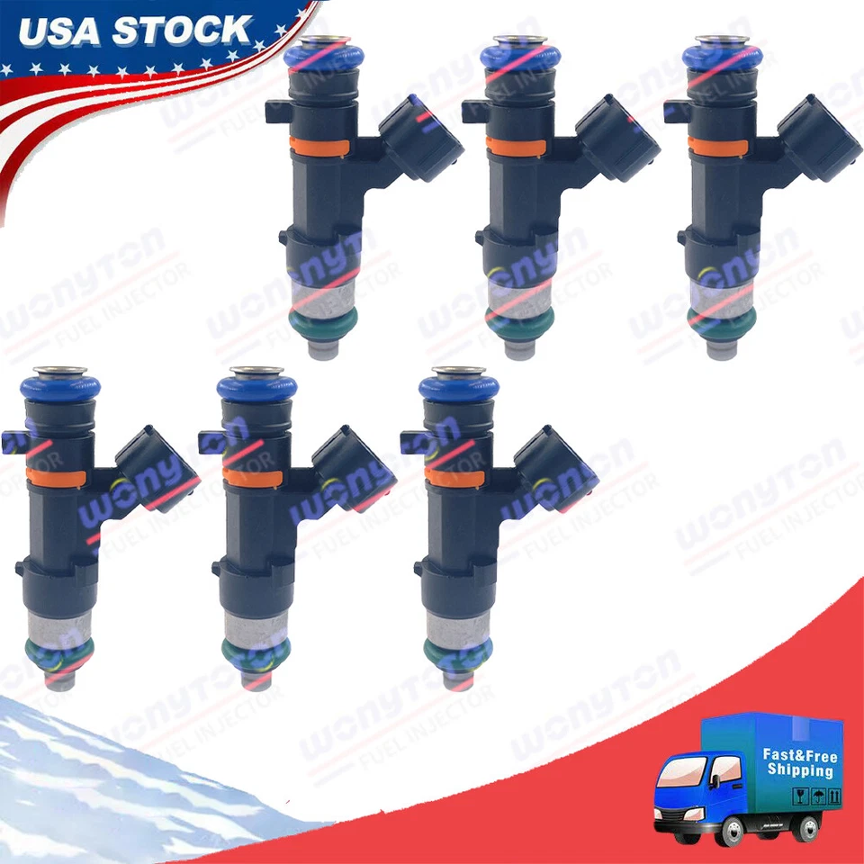 Inyectores de combustible Bosch EV14 actualizados 6 piezas aptos para Infiniti G37 Nissan GT-R 3,8 L V6 Foto 1 de 4