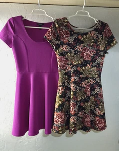 2 Forever 21 Skater Dresses,1 NWOT-1 EUC & NEW LuLaRoe Dress NWOT, all 3 size M - Picture 1 of 15