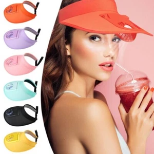 Trendige Sonnenblende mit Lüftermütze Unisex tragbarer Lüfter mit USB wiederaufladbar - Bild 1 von 17