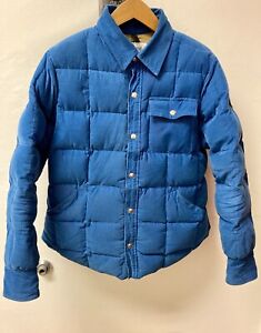 Crescent Down Works Wale Corduroy Jacket in Blue  Size Medium Made in USA