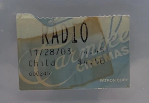 "Radio" Movie Theater Ticket Stub Pre Owned Vintage 2003 Carmike Cinemas - Picture 1 of 2