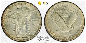 1928 Standing Liberty Quarter PCGS AU58 - Picture 1 of 3