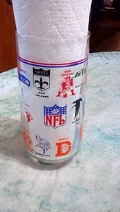 Vintage 1960s-70s NFL National Football League Teams Throwback Logos Glass - Picture 1 of 7