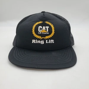 Vintage CAT Lift Truck Snapback Trucker Full Mesh Mütze Kappe USA - Bild 1 von 4