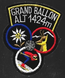 ECUSSON BRODé " GRAND BALLON . ALT 1424 m " belle qualité TRES BON ETAT . E07 - Foto 1 di 1