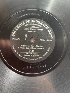 COLUMBIA PHONOGRAPH ( BLACK/SILVER LABEL) DIXIE QUEEN MARCH -PRINCES MILITARY BA - Picture 1 of 3