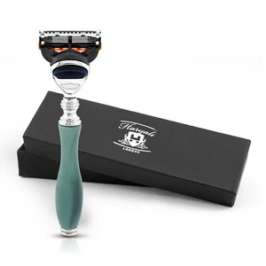 Ergonomic 5 Edge Razor for Men, Luxury Women's Razor, Body Face Razor, Green - Picture 1 of 9