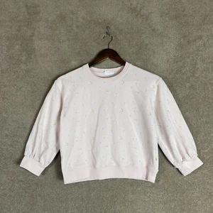 Jamie Kay Damien Sweatshirt Girls Size 8 Goldie Rose Dust Floral Organic Cotton - Picture 1 of 10