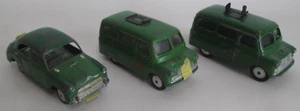 Corgi Three Green Vehicles Two Bedford Fire Tenders And Morris Cowley Models - Picture 1 of 20