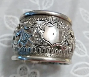 Antique Reticulated German Napkin Ring - Picture 1 of 7