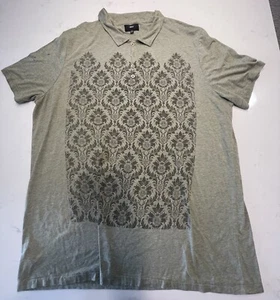 Rare Obey Men's Distressed Graphic Print Polo T Shirt XXL Green Streetwear Read - Picture 1 of 14