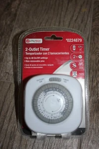 New Utilitech 2-Outlet Timer. Item # 0224879. CFL Compatible. - Picture 1 of 2