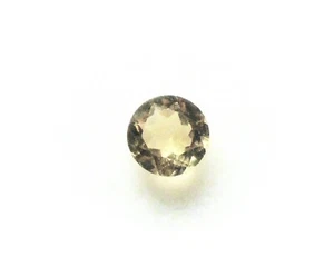NICE 4mm FACETED .23cts ROUND CUT GOLDEN YELLOW CITRINE BRAZIL GEMSTONE VS - Picture 1 of 2