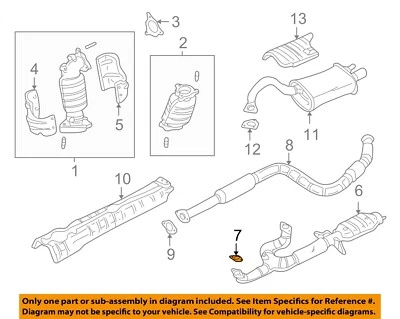 MITSUBISHI OEM 00-05 Eclipse 3.0L-V6 convertidor de escape y junta de tubo MB687015 Foto 1 de 2