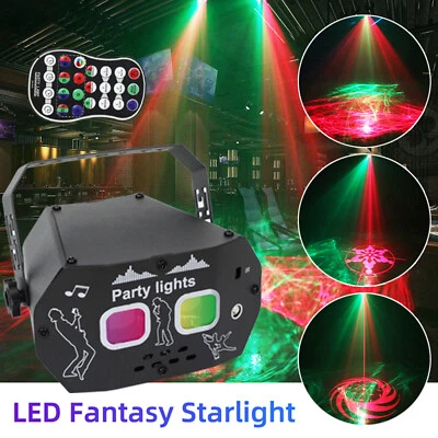 Disco Effect Light LED Stage Light Laser Projector RGB DJ Party KTV Show Lightri - Image 1 of 4