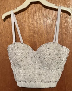 Windsor Madonna Style Metallic Studs Bustier Bra Corset Top - Picture 1 of 4