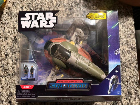 Star Wars Micro Galaxy Squadron Boba Fett's Starship “ Box Damage “ Pictures Cover