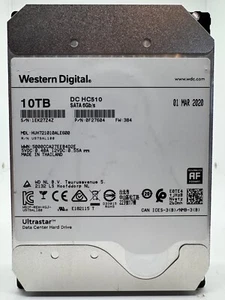 10TB Western Digital Ultrastar DC HC510 HUH721010ALE600 Festplatte SATA III 3,5" - Bild 1 von 3