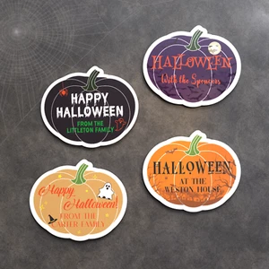 Personalisiertes Halloween Schild individuell Kürbis Dekoration Trick or Treat Plakette - Bild 1 von 7