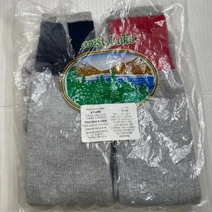 Vintage Forest Lake Men's Thermal Socks Size 10-13 Made In USA 2 Pairs - Picture 1 of 4