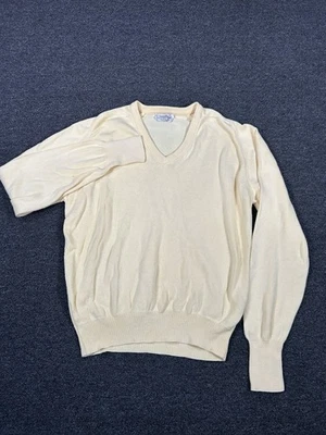 Suéter Vintage Colección Titleist Para Hombre Medio Amarillo Cuello en V Hecho en EE. UU. Golf Foto 1 de 4