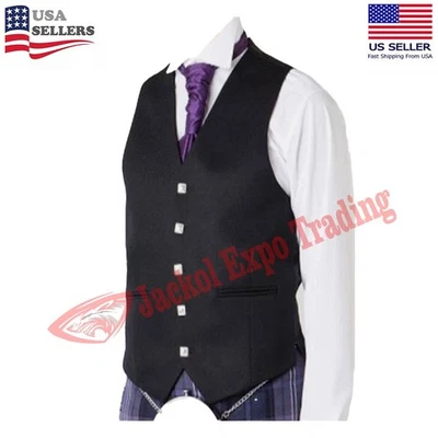Chaleco escocés Prince Charlie Kilt 5 botones para hombre chaleco escocés Foto 1 de 3