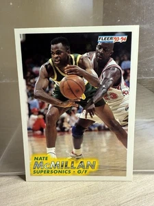Fleer Nate McMillan #201 Supersonics 1993-94 - Imagen 1 de 2