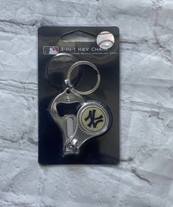 Portachiavi New York Yankees 3 in 1 in metallo con emblema squadra MLB licenza baseball - Foto 1 di 2
