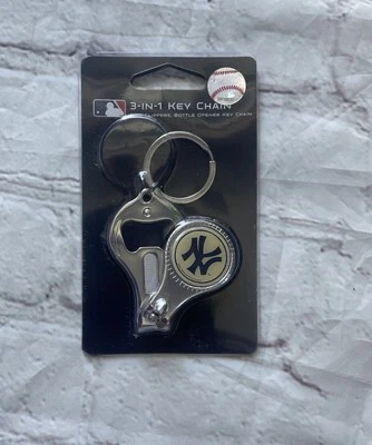 New York Yankees 3-IN-1 Metal Key Chain with Team Emblem MLB Licensed Baseball - Image 1 of 2