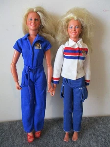 KENNER BIONIC WOMAN 1976 SET-2 ACTION FIGURE DOLLS+FRENCH VERSION JUMPSUIT+SHOES - Picture 1 of 24