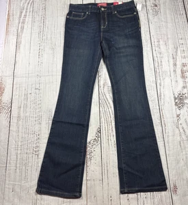 NWT OLD NAVY GIRLS BOOT CUT JEANS SIZE 16 ADJUSTABLE WAIST 2014 DENIM - Picture 1 of 23