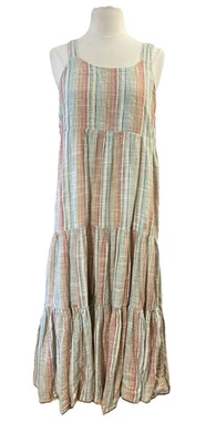 Vestido Krazy Kat Midi en Niveles Talla L Ajustable Cottage Core Lagenlook  Foto 1 de 4