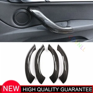 Manija de puerta interior de coche de grano de madera negra reposabrazos cubierta embellecedor para BMW X1 F48 2016-21 - Imagen 1 de 8
