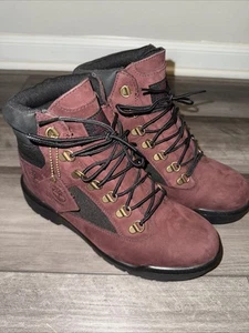 Timberland Mens 6-In Premium Field Waterproof Boots Burgundy Size 8.5 Brand New - Picture 1 of 5