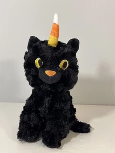 Hallmark Halloween Black Cat Caticorn Plush Stuffed Animal 10 Inch - Picture 1 of 10