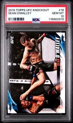 2019 Topps Knockout SEAN O'MALLEY Trading Card UFC #16 PSA 10 Pop 2 - Image 1 of 2