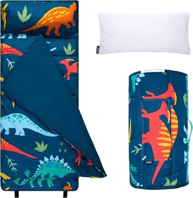 Alfombra de siesta de microfibra Wildkin Kids - sueño suave talla única, dinosaurios jurásicos  Foto 1 de 4