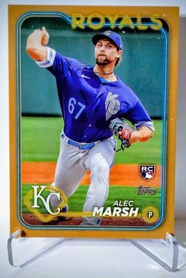 2024 Topps Baseball Series 1 Alec Marsh #163 Gold Parallel /2024 RC Royals - Image 1 of 3