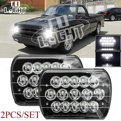 Par de FARÓIS DE LED 5x7 7x6" feixe alto/baixo ajuste H4 Chevy S10 PICKUP 1982-1997 H6054 - Imagem 1 de 4
