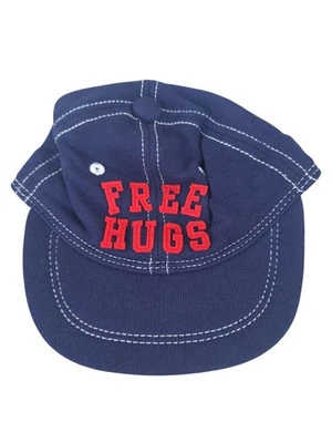 Baby Gap 0-6 Months "Free Hugs" Baseball Cap Red and Blue - Image 1 of 4
