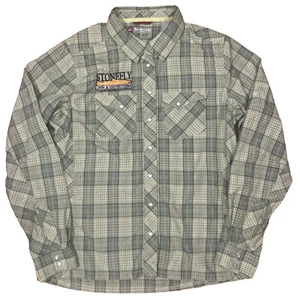 Simms Women's Pearl Snap Long Sleeve Fishing Outdoor Shirt  Size MEDIUM - Picture 1 of 7