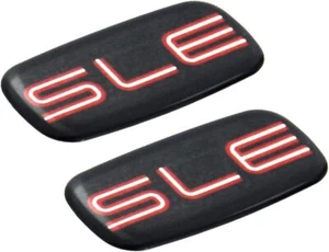 2x SLE Nameplate Emblems Car Badge Decal for  Sierra Suburban Yukon Red - Picture 1 of 4
