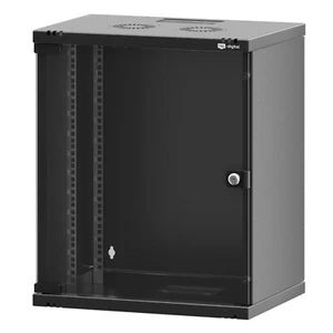 19 Zoll Netzwerkschrank Serverschrank 19" 12HE Wandgehäuse Rack Server Schwarz - Bild 1 von 10