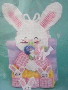 Tasche mit Häschen Halter Garn & Muster Sie liefern Kunststoff Leinwand Ostern - Bild 1 von 9