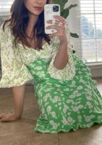 Vestido Rixo Target Verde Margarita Boho Midi 4 - Imagen 1 de 13