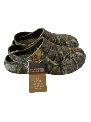 Rugged Shark RealTree Clogs Boys Size 5 Camo Slip On Shoes Camouflage Sandal NWT - Image 1 of 3
